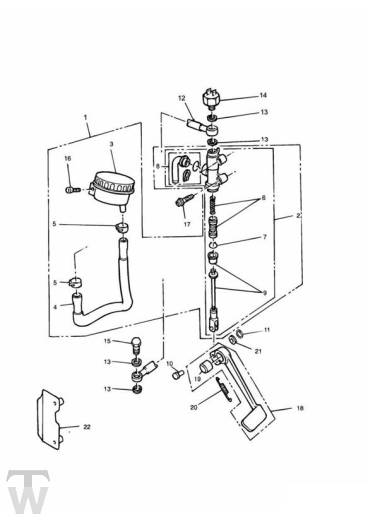 Hauptbremszylinder hinten - Trophy ab 029156