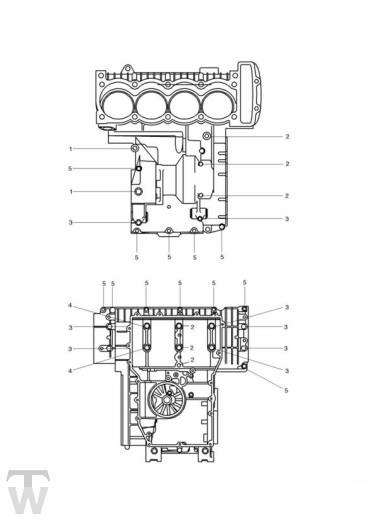 Motorgehäuse Schrauben 4 Zyl schwarz - Trophy ab 029156