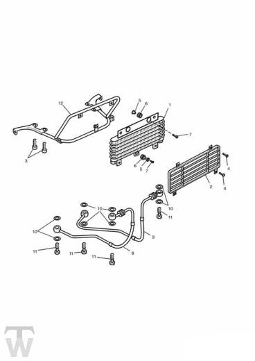 Ölkühler 3 Zyl ab 035803 - Trophy ab 029156