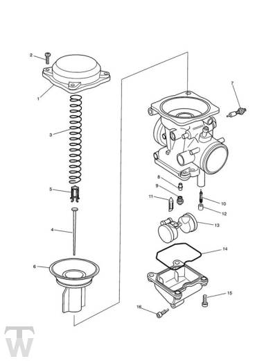 Vergaserteile für T1240650 - Trophy ab 029156