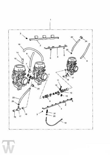 Vergaser 3 Zyl bis 055880 (ausser Kalifornien) - Trophy ab 029156