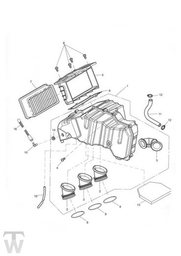 Airbox (Airfilter) - Tiger 955i Cast Wheel