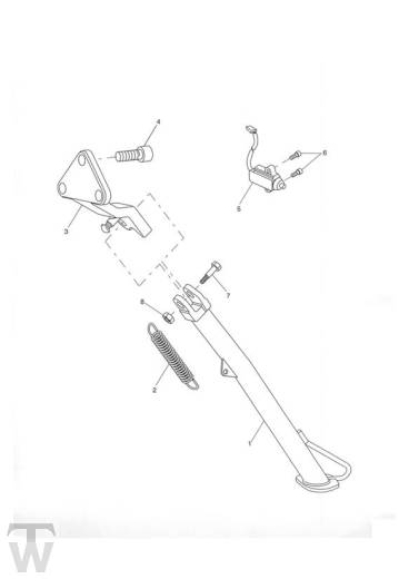 Seitenständer - Tiger 955i Gussrad