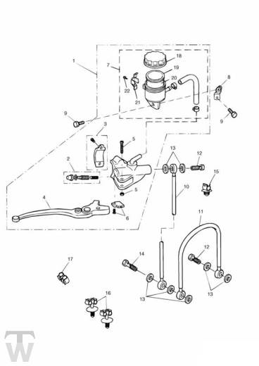 Master Cylinder Assy front - Speed Four