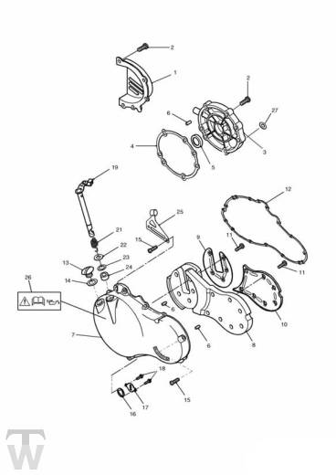 Engine Cover - Tiger 885i