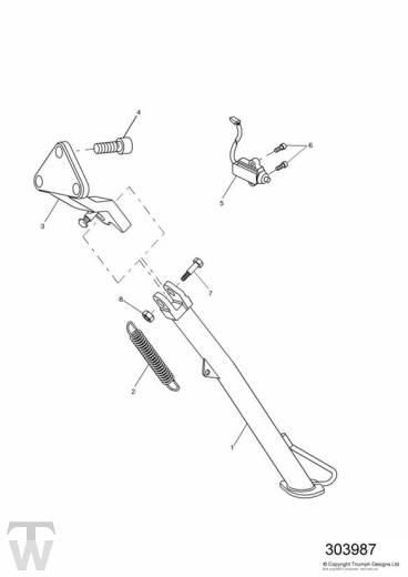 Seitenständer - Tiger 885i