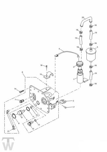 Benzinpumpe - Sprint RS 955 bis FIN 139276