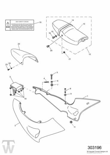Heckverkleidung Sitze - Sprint RS 955 bis FIN 139276