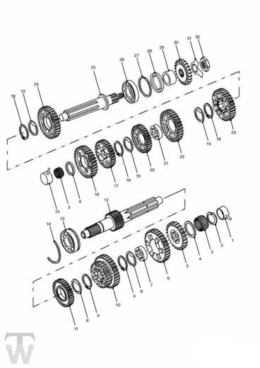 Getriebe - Sprint RS 955 bis FIN 139276