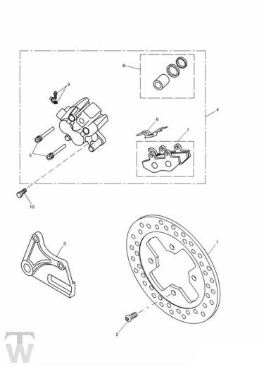 Bremse hinten Doppelschwinge - Sprint RS 955 ab FIN 139277