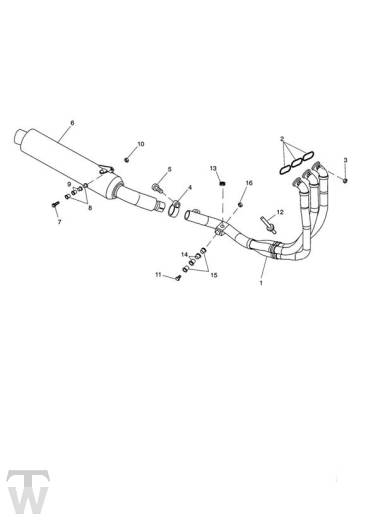 Auspuff Einarmschwinge - Sprint RS 955 ab FIN 139277