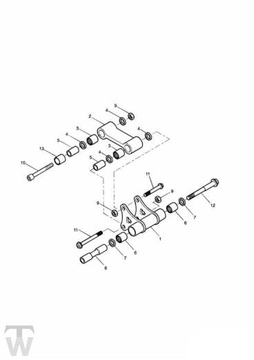 Einarmschwinge Umlenkung Federbein - Sprint RS 955 ab FIN 139277