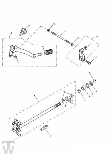 Schaltwelle - Sprint RS 955 ab FIN 139277