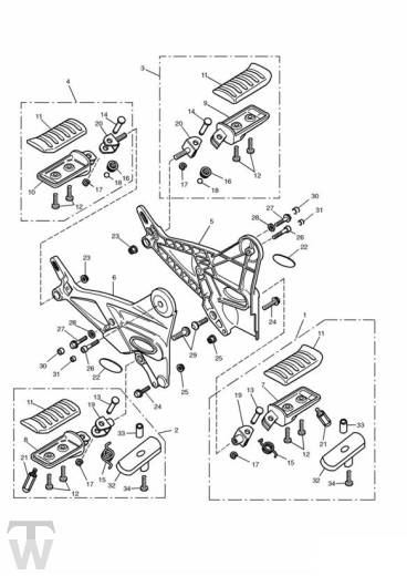 Fussrasten Executive - Sprint Vergaser