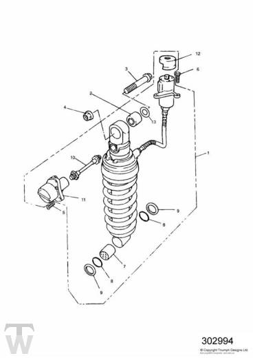 Federbein Sprint bis FIN 029155 - Sprint Vergaser