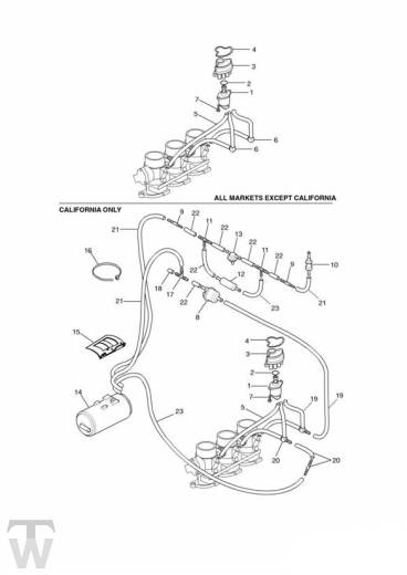 Aktivkohlefilter Leerlaufsteller bis FIN 092882 - Sprint ST 955 bis FIN 139276