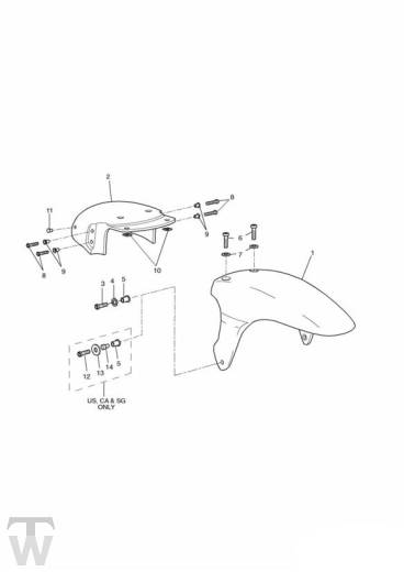Kotflügel vorn - Sprint ST 955 bis FIN 139276