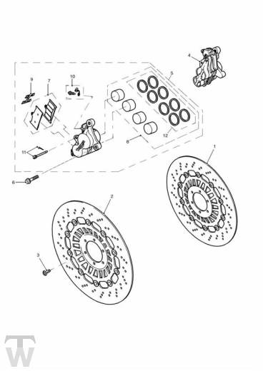 Bremse vorn - Sprint ST 955 ab FIN 139277