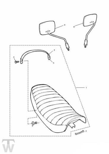 Sitze Spiegel bis FIN 055071 - Thunderbird 900