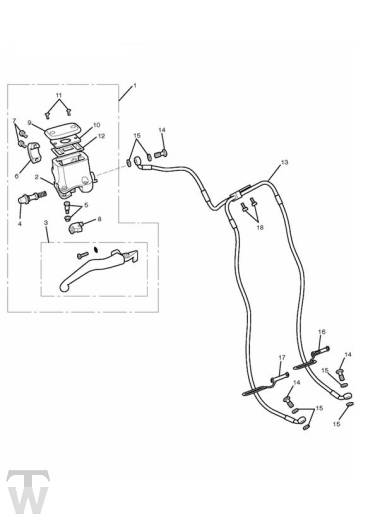 Hauptbremszylinder vorn - Thunderbird 1600 & 1700