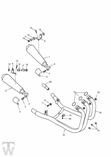 Auspuff ab FIN 089737 - Thunderbird Sport