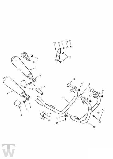 Auspuff ab FIN 089736 - Thunderbird Sport