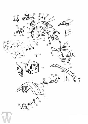 Kotflügel - Thunderbird Sport