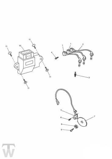 Motormanagement ab FIN 161318 - Thunderbird Sport