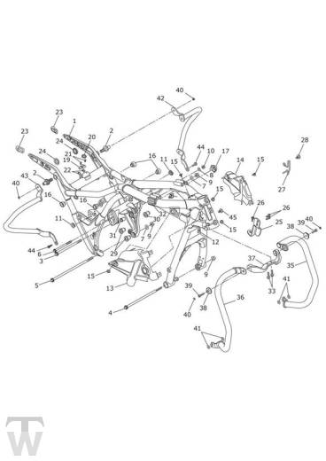 Main Frame Assembly with Bars - Thunderbird LT