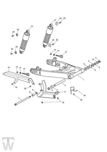 Schwinge Federbein - Thunderbird Commander