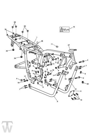 Hauptrahmen bis FIN 606026 - Scrambler EFI