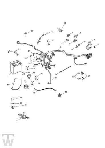 Hauptkabelbaum Elektrik - Scrambler EFI