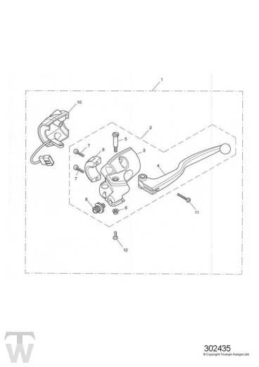 Kupplungsarmatur bis FIN 210261 - Speedmaster Vergaser