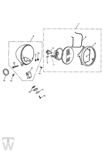 Headlight - Speedmaster EFI up to VIN 469049