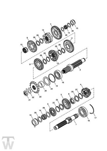 Getriebe - Speedmaster EFI bis FIN 469049