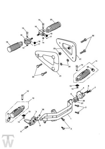 Footrests - Speedmaster EFI up to VIN 469049