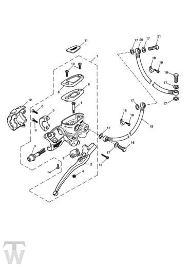 Hauptbremszylinder vorn - Speedmaster EFI ab FIN 469050