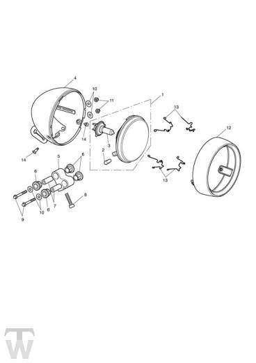 Hauptscheinwerfer - Speedmaster EFI ab FIN 469050