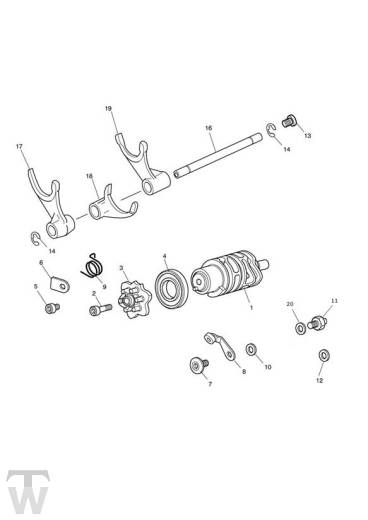 Schaltwalze ab Motor 563847 - Sprint GT 1050