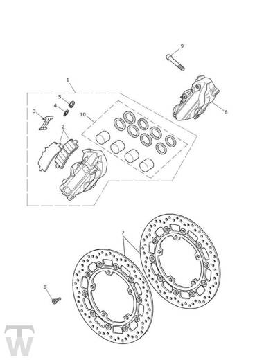 Bremse vorn - Speed Triple R bis 735336