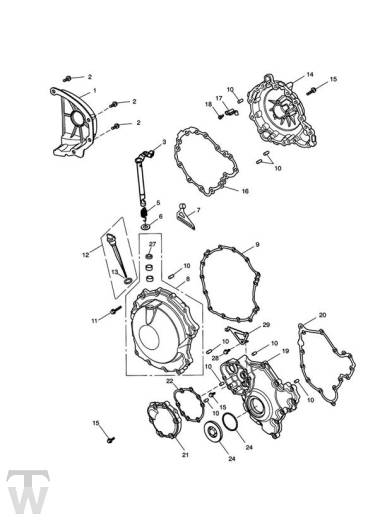 Motordeckel - Speed Triple R bis 735336