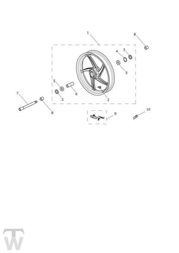 Vorderrad bis FIN 602552 - Speed Triple R bis 735336