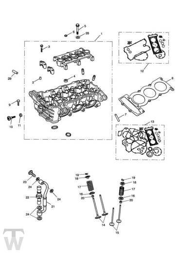 Zylinderkopf - Speed Triple R bis 735336