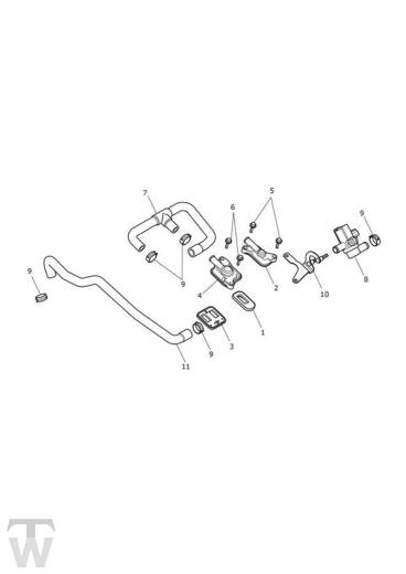 Sekundärluftsystem - Tiger XRx bis FIN 855531