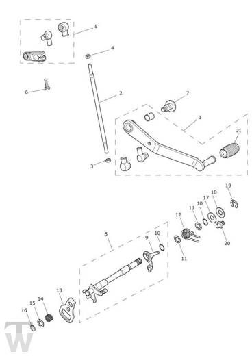 Schaltwelle - Tiger XCx bis FIN 855531