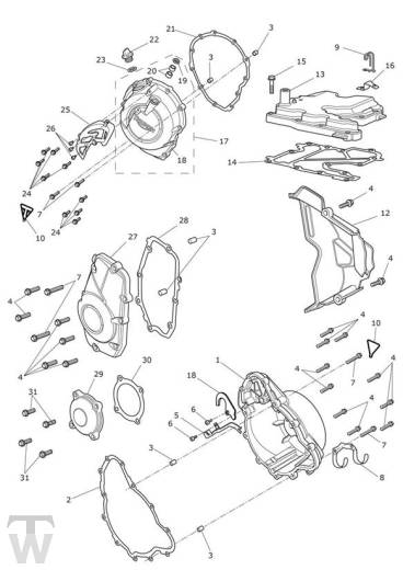 Motordeckel - Tiger XC bis FIN 855531