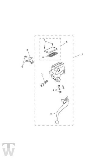 Hauptbremszylinder vorn - Tiger XCA bis FIN 855531