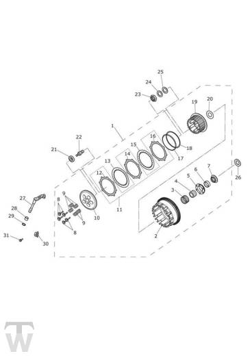 Clutch - Tiger XCA up to VIN 855531