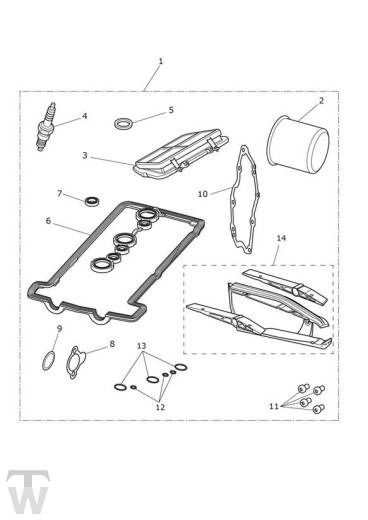 Servicekit ab FIN 745921 - Tiger XCA bis FIN 855531