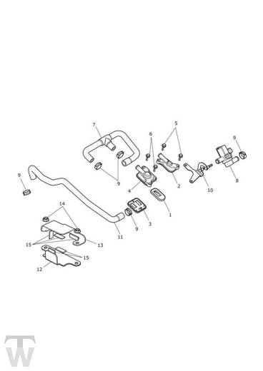 Sekundärluftsystem - Tiger XCA bis FIN 855531